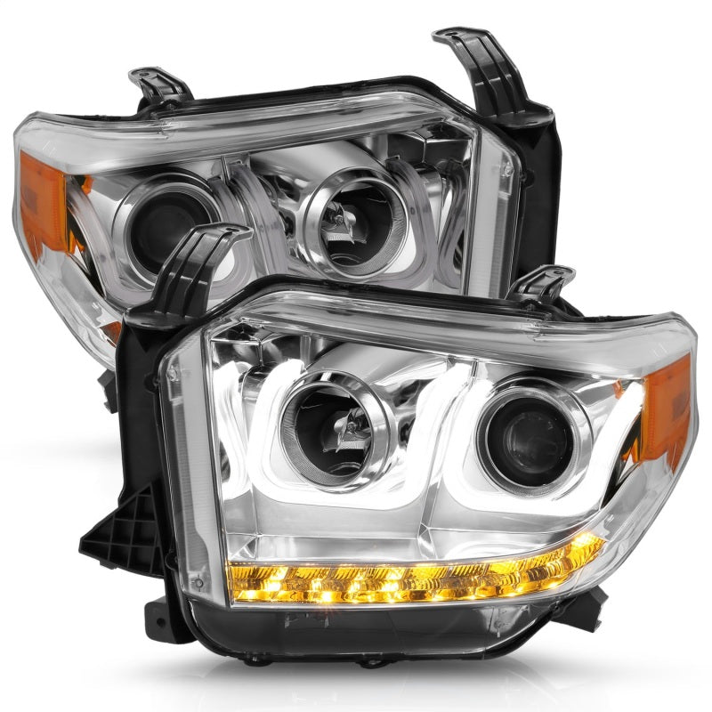 ANZO 2014-2016 Toyota Tundra Projector Headlights w/ U-Bar Chrome-SR1 Performance
