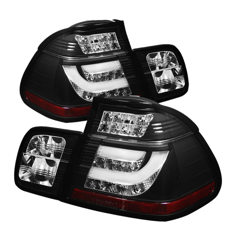 Spyder BMW E46 3-Series 02-05 4Dr Light Bar Style LED Tail Lights Black ALT-YD-BE4602-4D-LBLED-BK-SR1 Performance