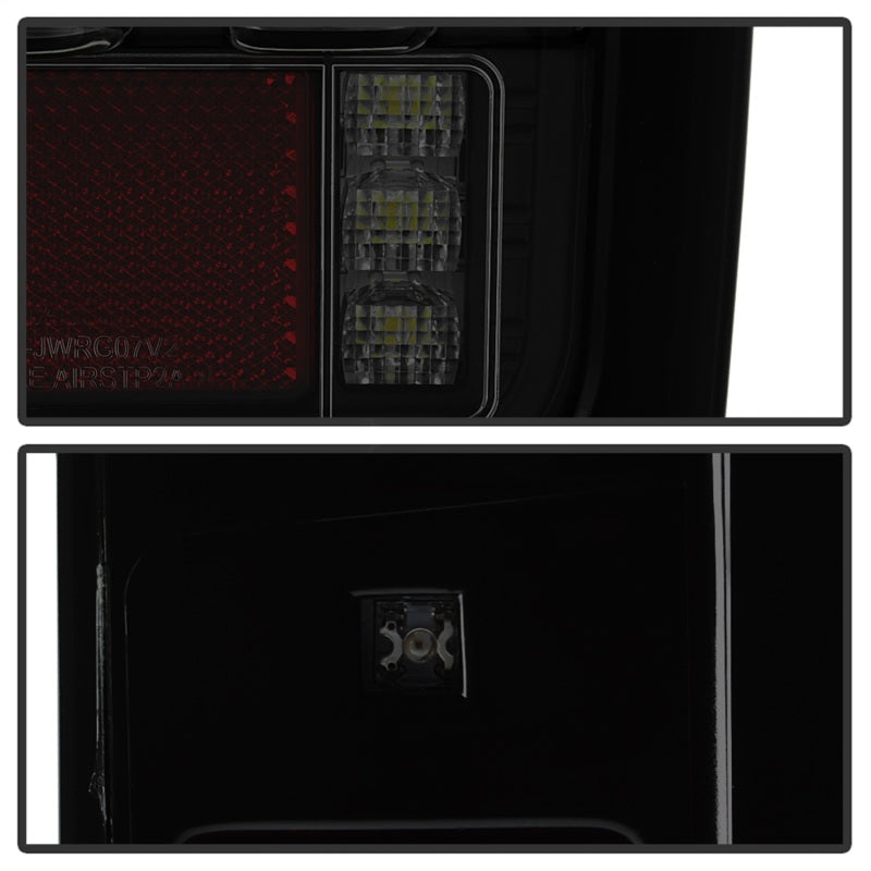 Spyder 07-16 Jeep Wrangler Verison 2 Light Bar LED Tail Lights - Smoke (ALT-YD-JWA07V2-LBLED-BSM)-SR1 Performance