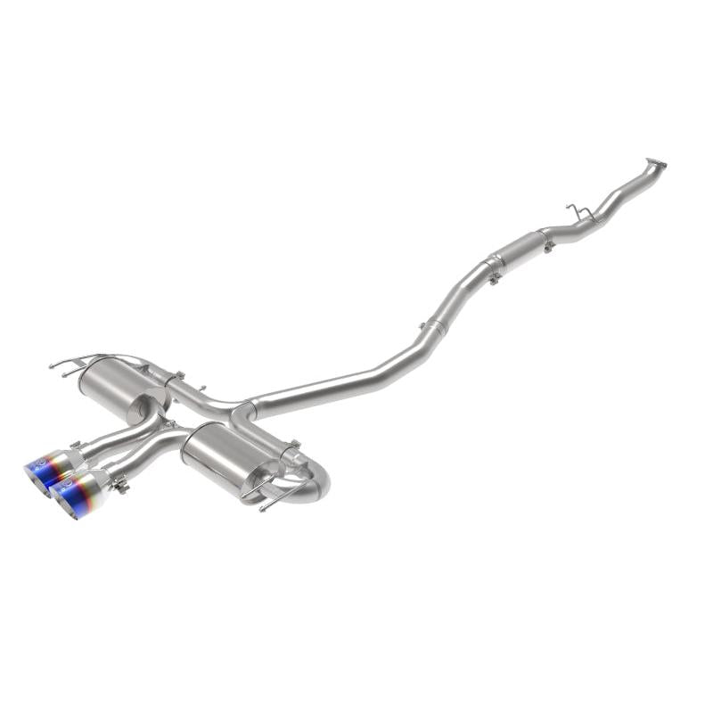 aFe Takeda 3in 304 SS Cat-Back Exhaust System w/Blue Flame Tips 17-20 Honda Civic Sport L4-1.5L (t)-SR1 Performance