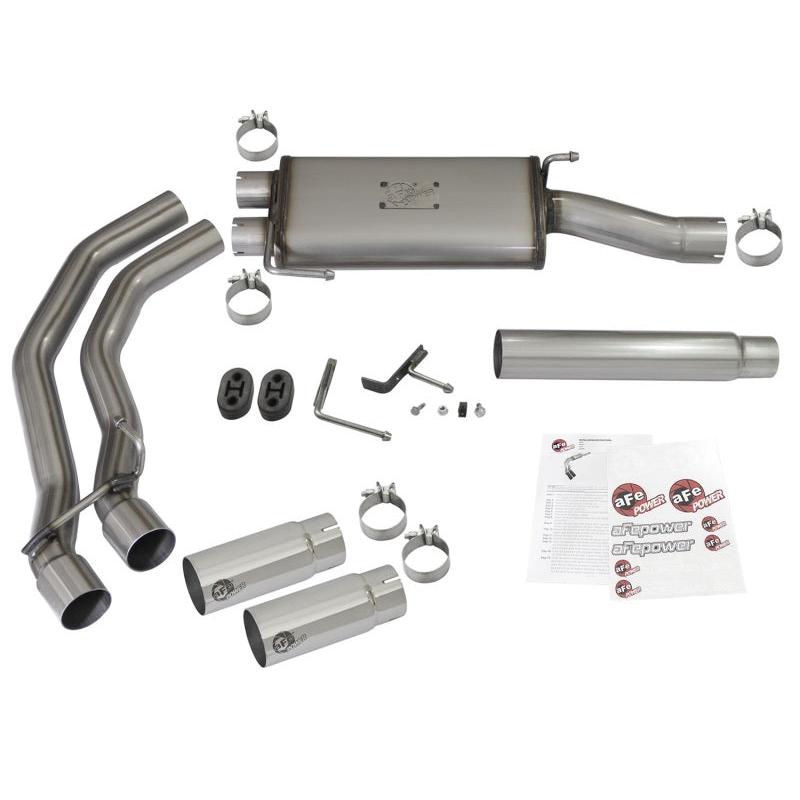 aFe Rebel Exhausts Cat-Back SS Ford F-150 04-08 V8 4.6/5.4L w/ Polished Tips-SR1 Performance