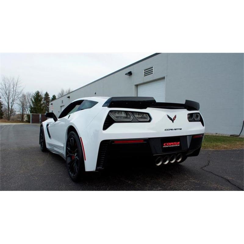 Corsa 17-19 Chevy Corvette Z06 (Grand Sport Only) 3in Axle Back Xtreme Exhaust Pol Quad 4.5in Tip-SR1 Performance