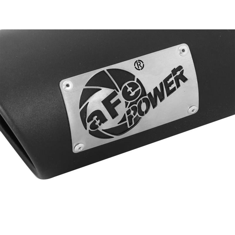 aFe MACHForce-XP 3.5in 409 Stainless Steel Exhaust Tip 3.5in x 4.5in Out x 12in L Clamp-On-SR1 Performance