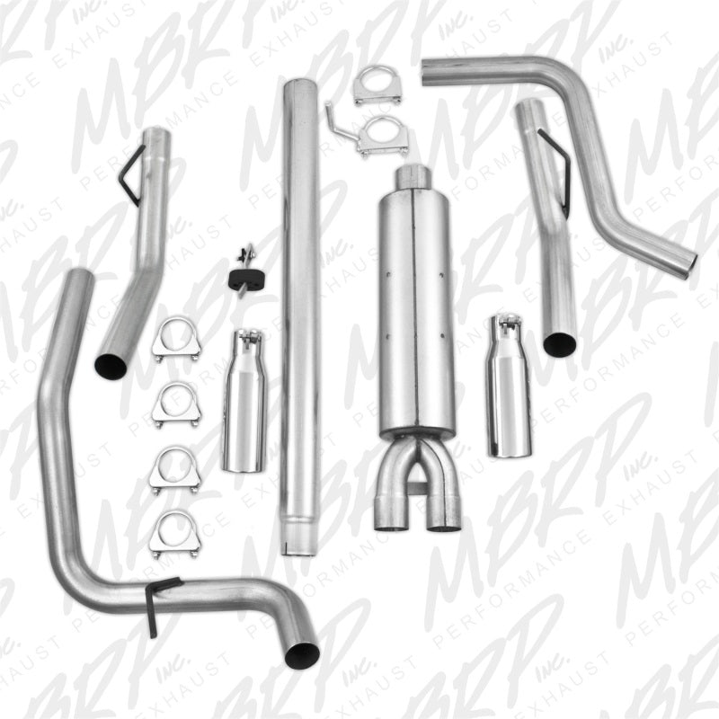 MBRP 2004-2008 Ford F150 4.6/5.4L EC/CC-SB Cat Back Dual Split Side-SR1 Performance