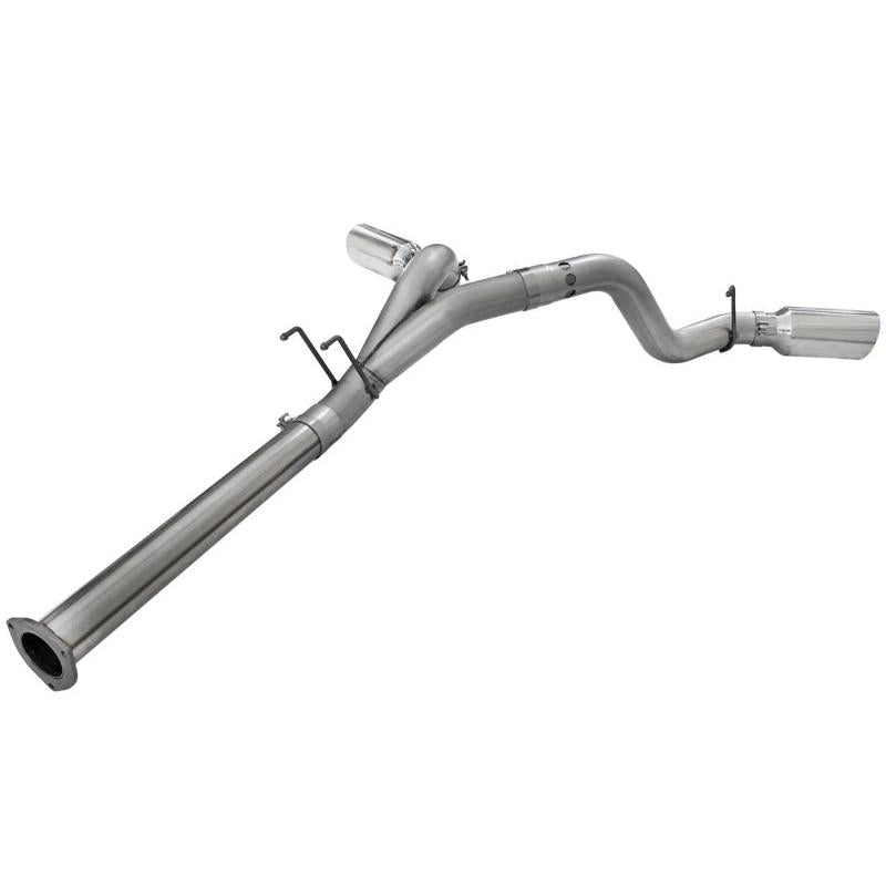 aFe LARGE BORE HD 4in 409-SS DPF-Back Exhaust w/Polished Tip 11-14 Ford Diesel Trucks V8-6.7L (td)-SR1 Performance