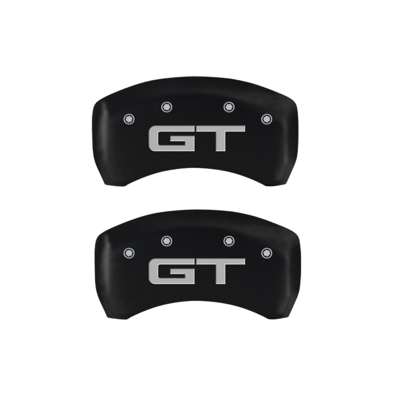 MGP 4 Caliper Covers Engraved Front 2015/Mustang Engraved Rear 2015/GT Red finish silver-SR1 Performance