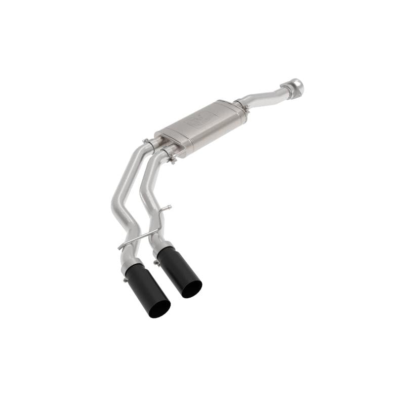 aFe Rebel 3in 409 SS Cat-Back Exhaust 2021 Ford F-150 V6 2.7L/3.5L (tt)/V8 5.0L w/ Black Tips-SR1 Performance