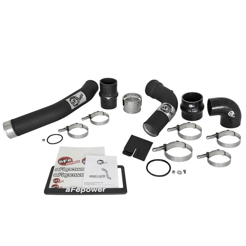 aFe Bladerunner 3in Hot and Cold Side Black Intercooler Tubes 2017 Ford Diesel Trucks V8 6.7L (td)-SR1 Performance