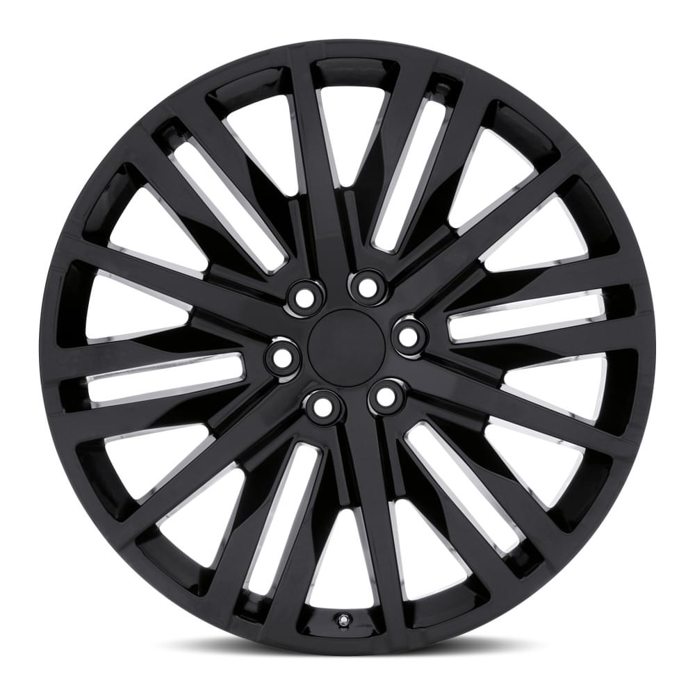 FR 97 – GM SPLIT-6 SPOKE REPLICA WHEELS-Gloss Black 24x10 6x5.5 + 31 HB 78.1