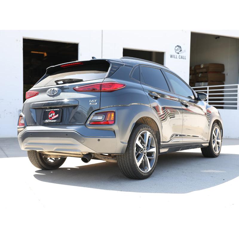 aFe Takeda 2.5in 304 SS Axle-Back Exhaust w/o Muffler w/BlackTips 18-22 Hyundai Kona L4-1.6L (t) AWD-SR1 Performance