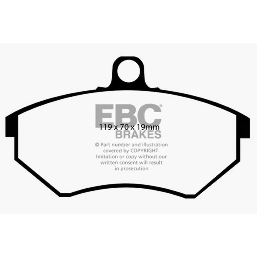 EBC Redstuff Ceramic Low Dust Brake Pads for Volkswagen Corrado and Jetta – Part No. DP3841/2C