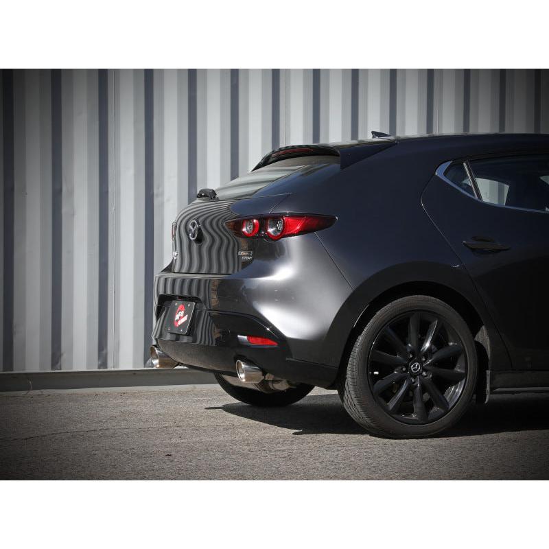 aFe 19-22 Mazda 3 L4 2.5L Takeda 3in to 2-1/2in 304 Stainless Steel Axle-Back Exhaust w/Polished Tip-SR1 Performance