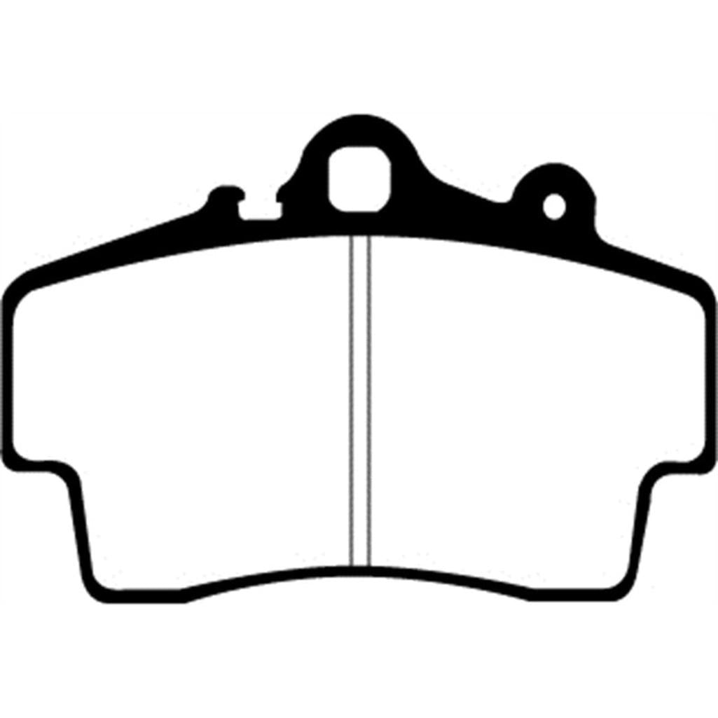 EBC Redstuff Ceramic Low Dust Front Brake Pads for Porsche Boxster & Cayman - Part Number DP31207C
