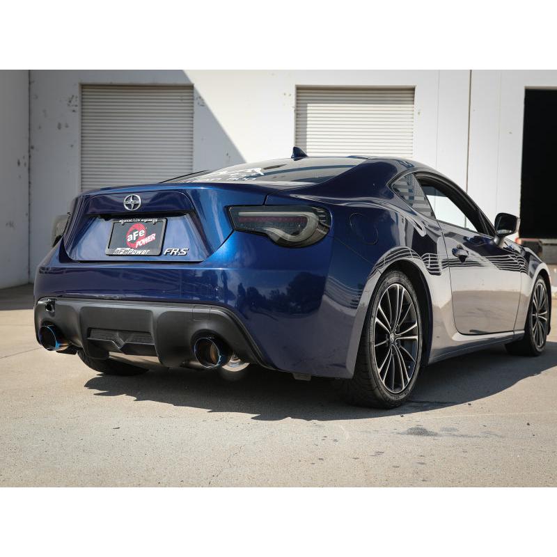 aFe Takeda Exhaust Axle-Back 13-15 Scion FRS / Subaru BRZ 304SS Blue Flame Dual Tips Exhaust-SR1 Performance