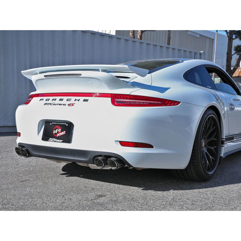 aFe MACHForce XP 12-16 Porsche 911 Carrera H6-3.8L SS-304 Cat-Back Exhaust w/Carbon Fiber Tips-SR1 Performance