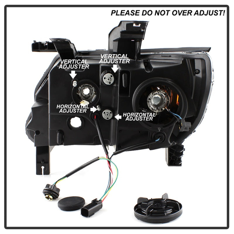 Spyder 15-17 Chevy Colorado Projector Headlights - Light Bar LED - Black (PRO-YD-CCO15-LBDRL-BK)-SR1 Performance