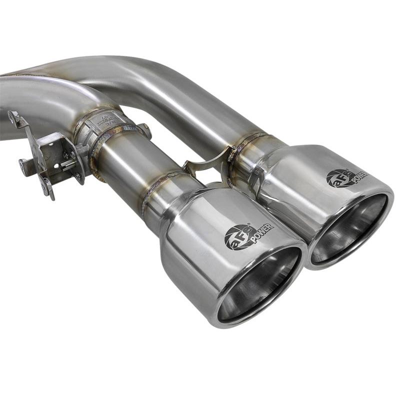 aFe MACH Force-Xp 3.5in. 304 SS C/B Exhaust w/o Muffler 15-18 BMW X5 M V8-4.4L (tt) - Polished Tip-SR1 Performance