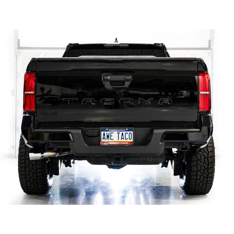 AWE Exhaust for 4th Gen Toyota Tacoma Dual Chrome Silver Tips-SR1 Performance