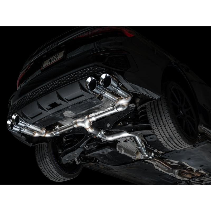 AWE 22-24 Audi 8Y S3 Track Edition Exhaust - Chrome Silver Tips-SR1 Performance