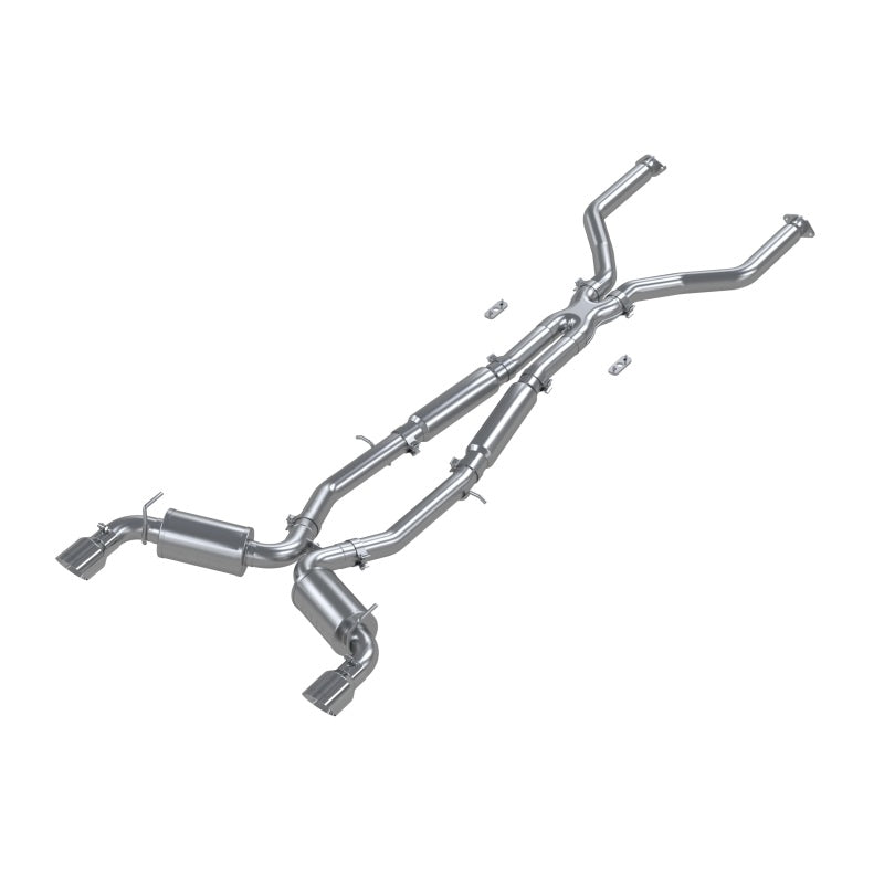MBRP 17+ Infiniti Q60 3.0L RWD/AWD 3in Cat-Back Dual Split Rear Street Version w/4.5in OD Tips -T304-SR1 Performance