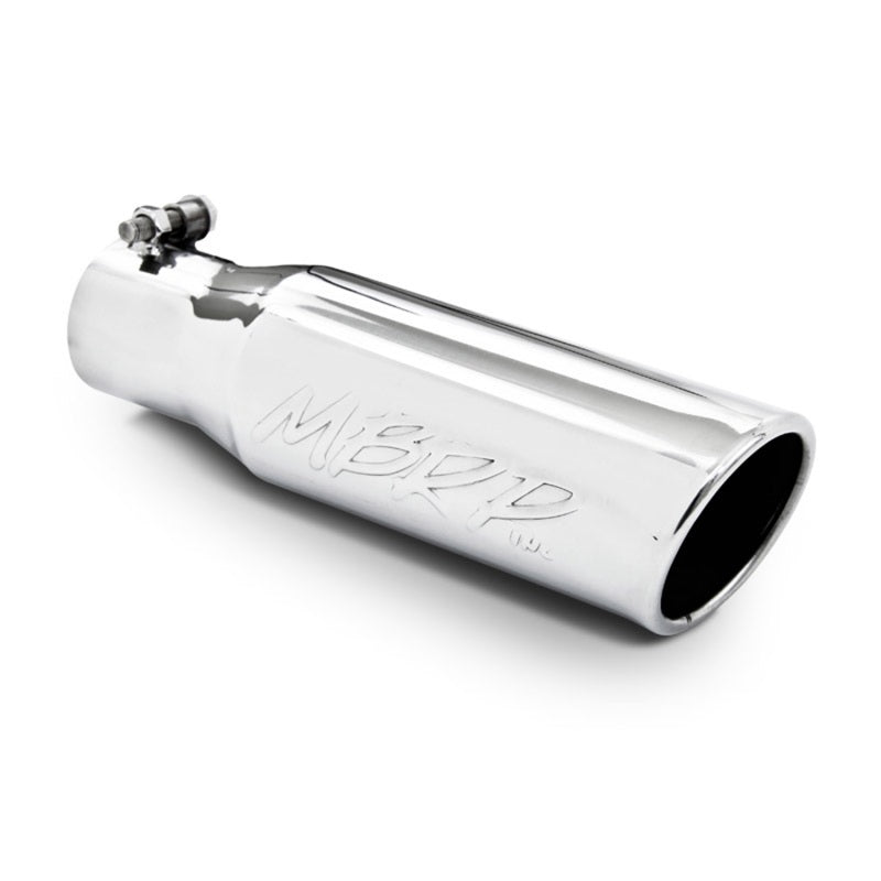 MBRP Universal Tip 3in O.D. Angled Rolled End 2 inlet 10 length-SR1 Performance