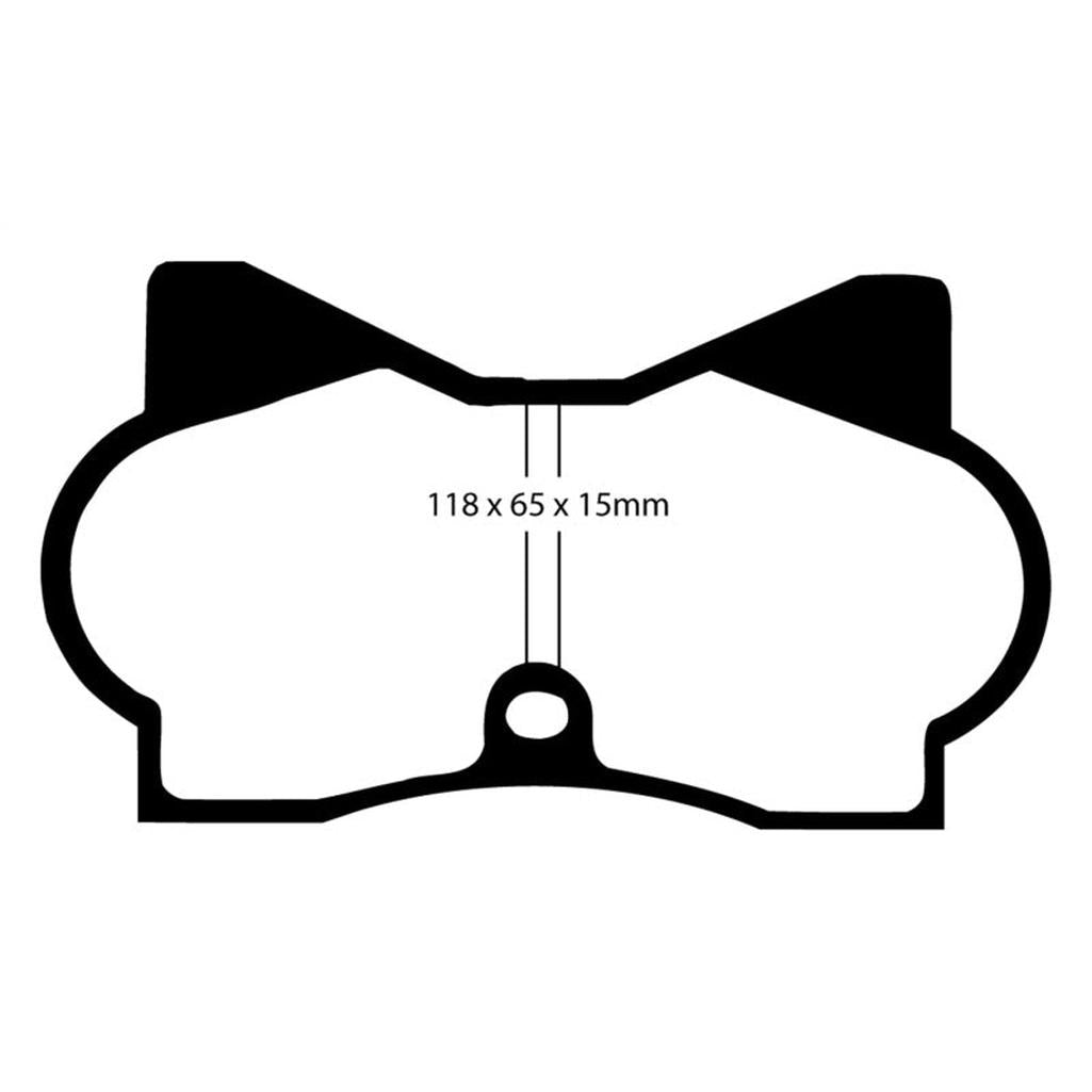 EBC Redstuff Ceramic Low Dust Front Brake Pads for DeTomaso Pantera and Maserati Bora – Part Number DP3180C