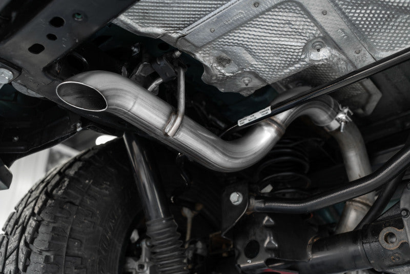 MBRP 2019 Ford Ranger Ecoboost 2.3L 4in OD Tip Single Side Exit 3in T304 Cat Back-SR1 Performance