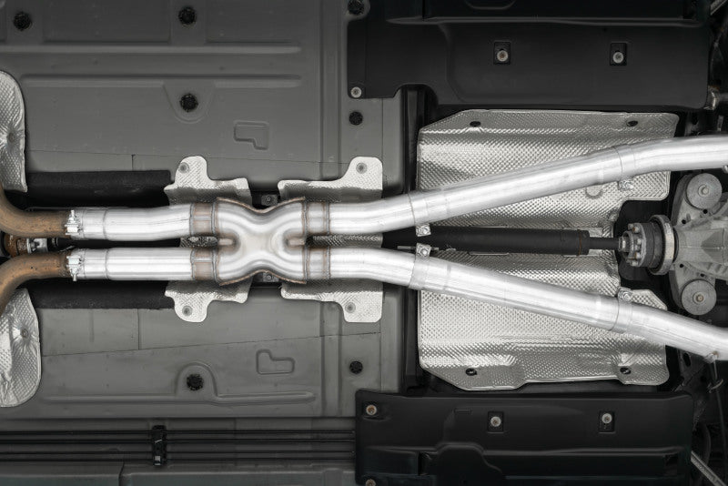MBRP 15-16 Dodge Challenger 5.7L HEMI SS 3in Quad Split Rear Exit w/ Carbon Fiber Tips - T304-SR1 Performance