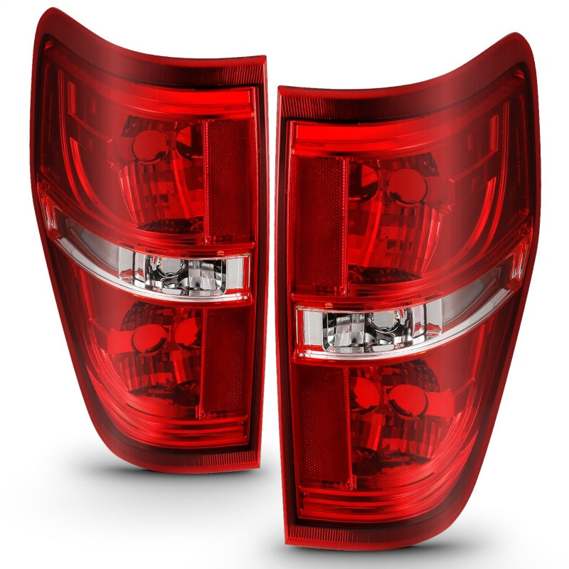 ANZO 2009-2014 Ford F-150 Euro Taillight Red/Clear (W/O Bulb)-SR1 Performance