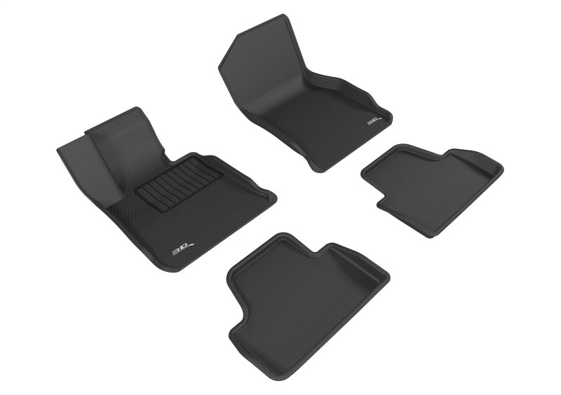 3D MAXpider 14-20 BMW 4 Series Convertible (F33) RWD Kagu 1st & 2nd Row Floormat - Black-SR1 Performance