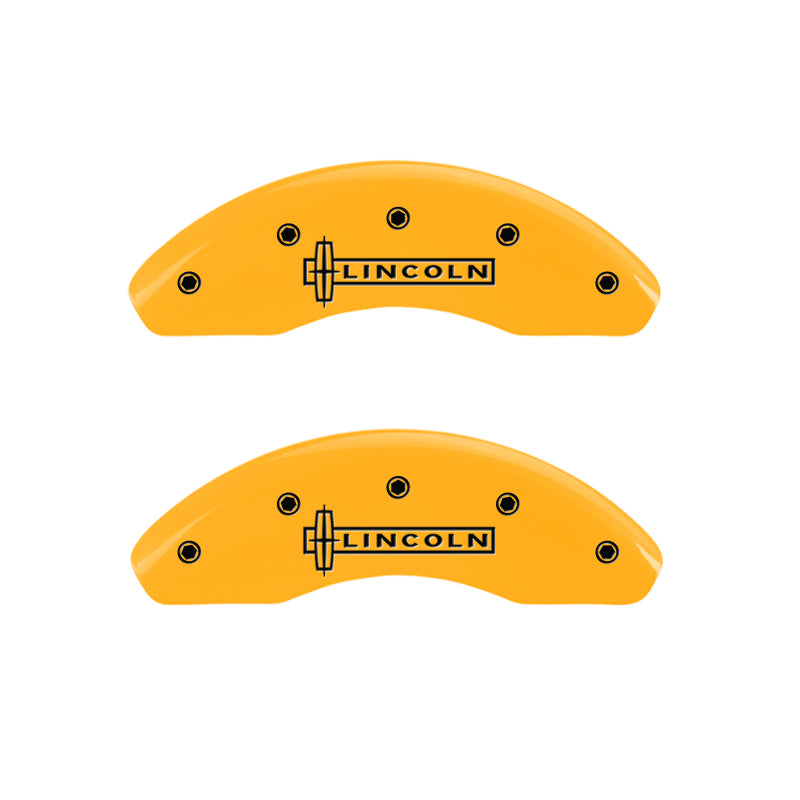 MGP Yellow Aluminum Caliper Covers for Lincoln MKZ and Zephyr * Set of 4