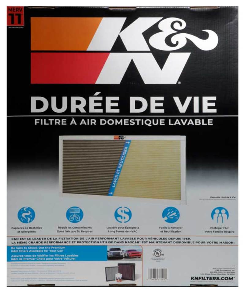 K&N HVAC Filter - 20 x 25 x 1-SR1 Performance