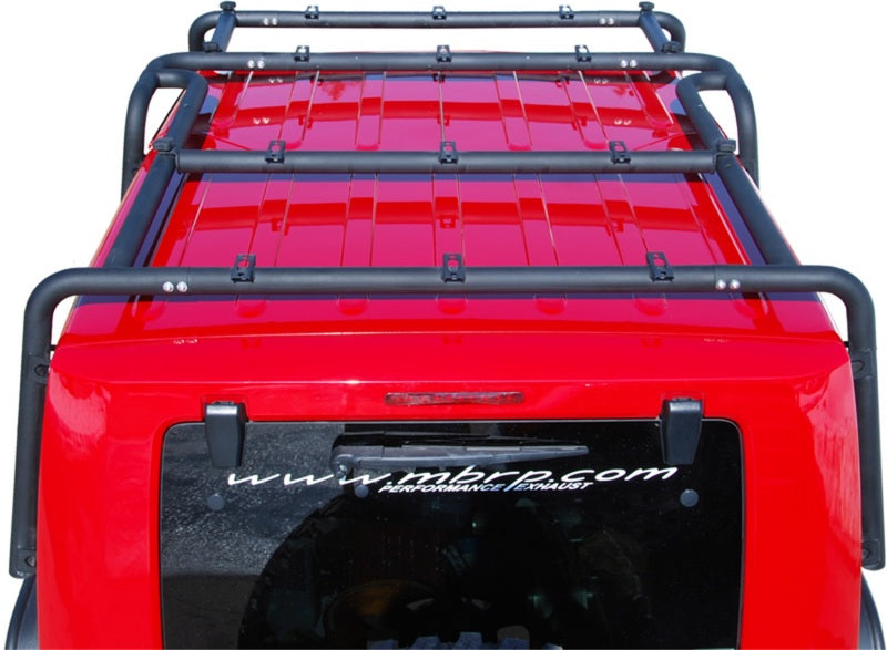 MBRP 07-10 Jeep Wrangler JK Front Roof Rack Extension (2 Door) Black Coated-SR1 Performance