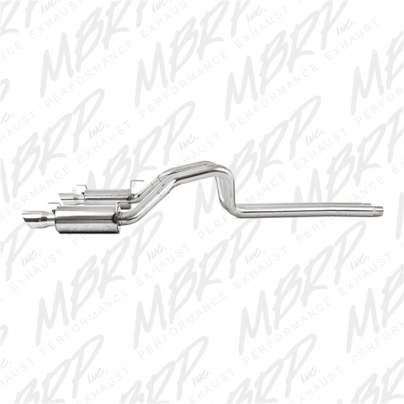 MBRP 05-09 Ford Shelby GT500 / GT Dual Split Rear Street Version 4in Tips T409 Exhaust System-SR1 Performance