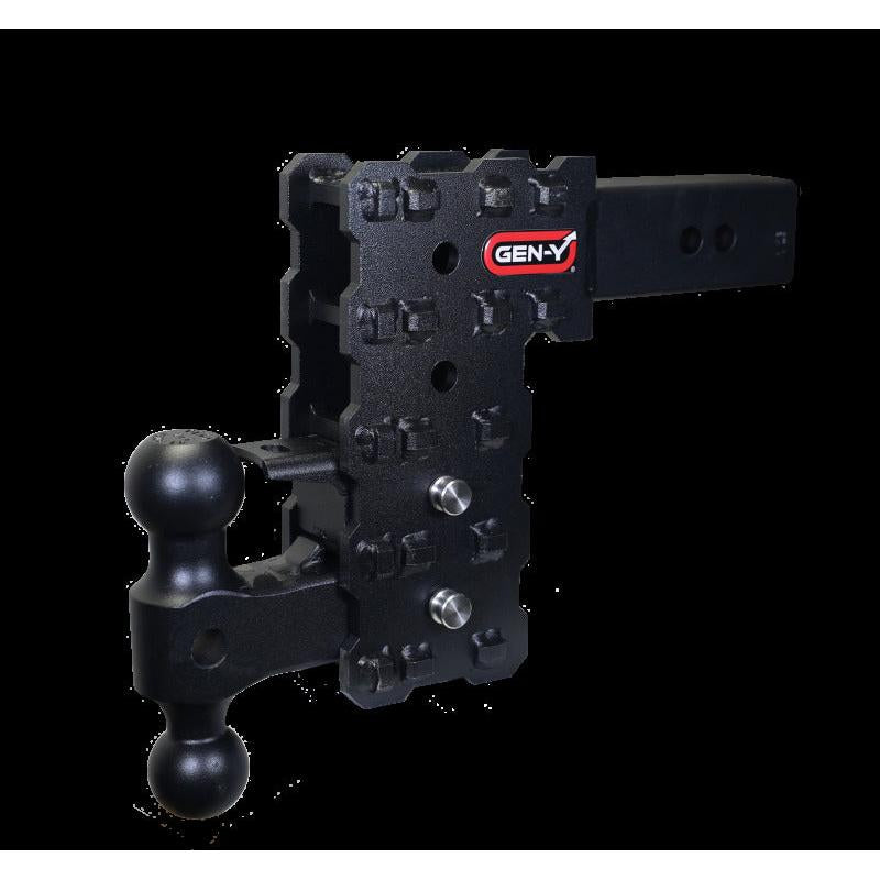 Gen-Y Phantom-X 2.5in Solid Shank 7.5in Drop 1.6K TW 16K Hitch w/GH-051 Dual-Ball & GH-032 Pintle LK