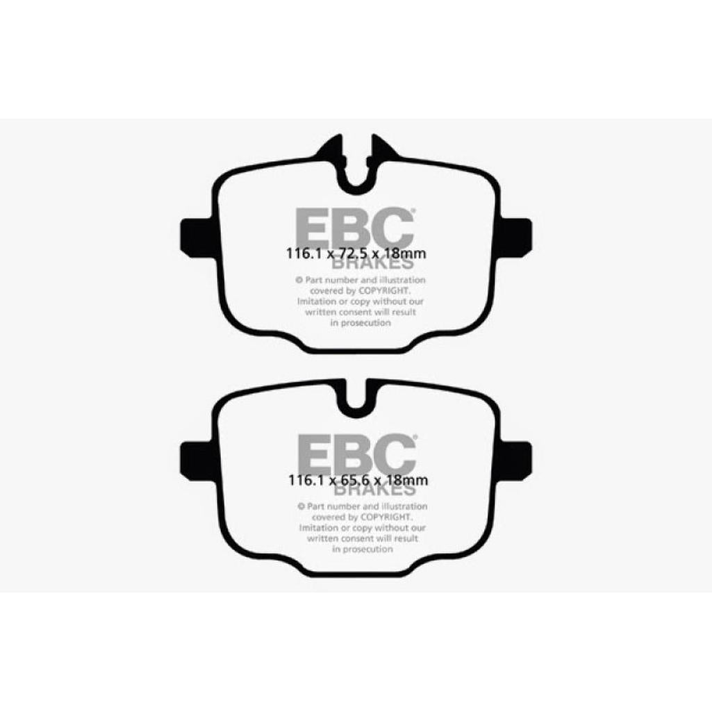 EBC Redstuff Ceramic Low Dust Rear Brake Pads for BMW M3/M4 (G80/G82/G83) with Cast Iron Rotors