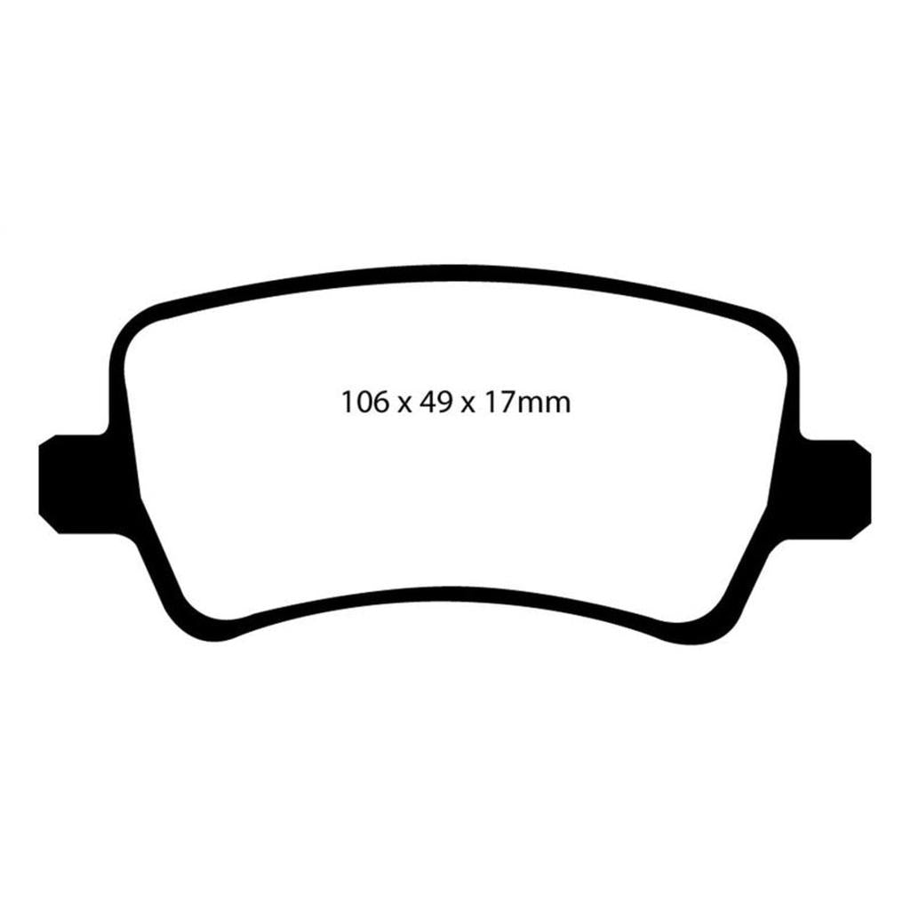 EBC Redstuff Ceramic Low Dust Brake Pads for Volvo S80 and S60 – Part Number DP31934C