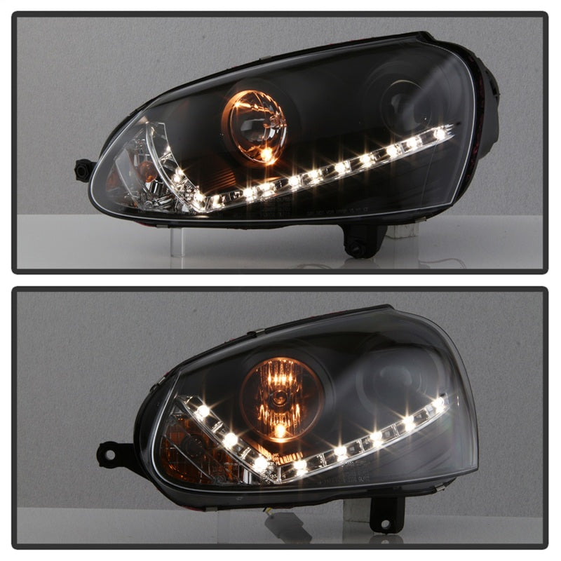 Spyder Volkswagen GTI 06-09/Jetta 06-09 Xenon/HID Model Only - DRL Black PRO-YD-VG06-HID-DRL-BK-SR1 Performance