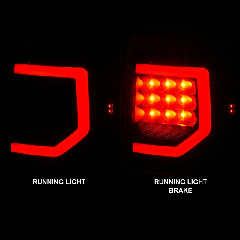 Anzo 07-11 Toyota Tundra Full LED Tailights Black Housing Clear Lens G2 (w/C Light Bars)-SR1 Performance