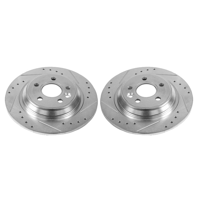 Power Stop 11-15 Volvo S60 Rear Evolution Drilled & Slotted Rotors - Pair-SR1 Performance