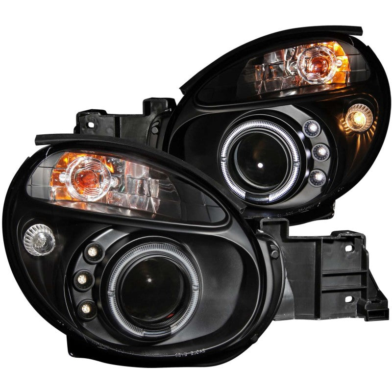 ANZO 2002-2003 Subaru Impreza Projector Headlights w/ Halo Black-SR1 Performance