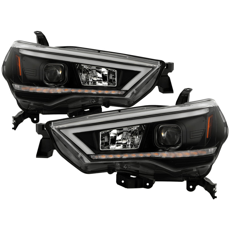 Spyder 14-20 Toyota 4Runner Projector Headlights w/Seq. LED Turn Sig. LED White Light Bar Park Light-SR1 Performance