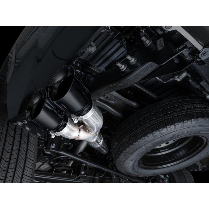 AWE 0FG Exhaust for 3rd Gen Toyota Tundra - Dual Diamond Black Tips-SR1 Performance