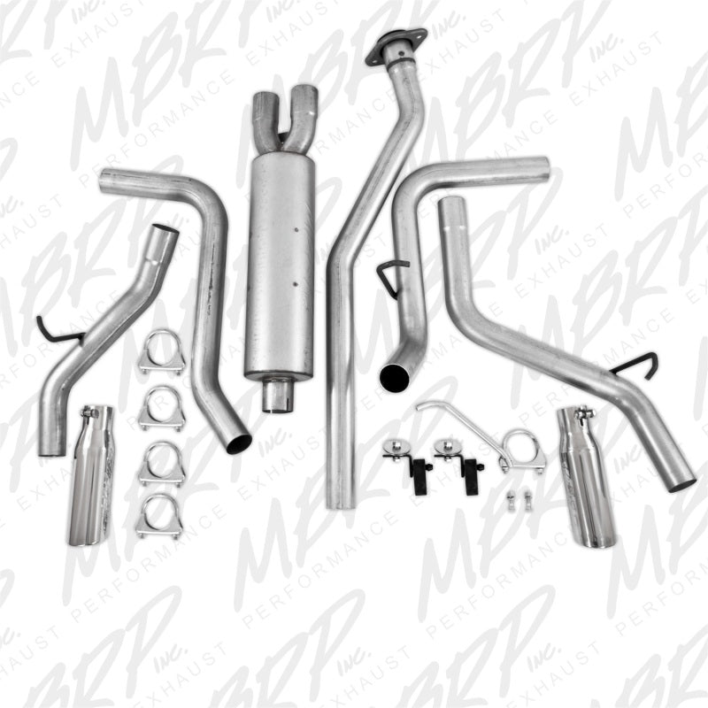 MBRP 2003-2007 Chev/GMC 1500 Classic 4.8/5.3L EC/CC-SB Cat Back Dual Split Side-SR1 Performance