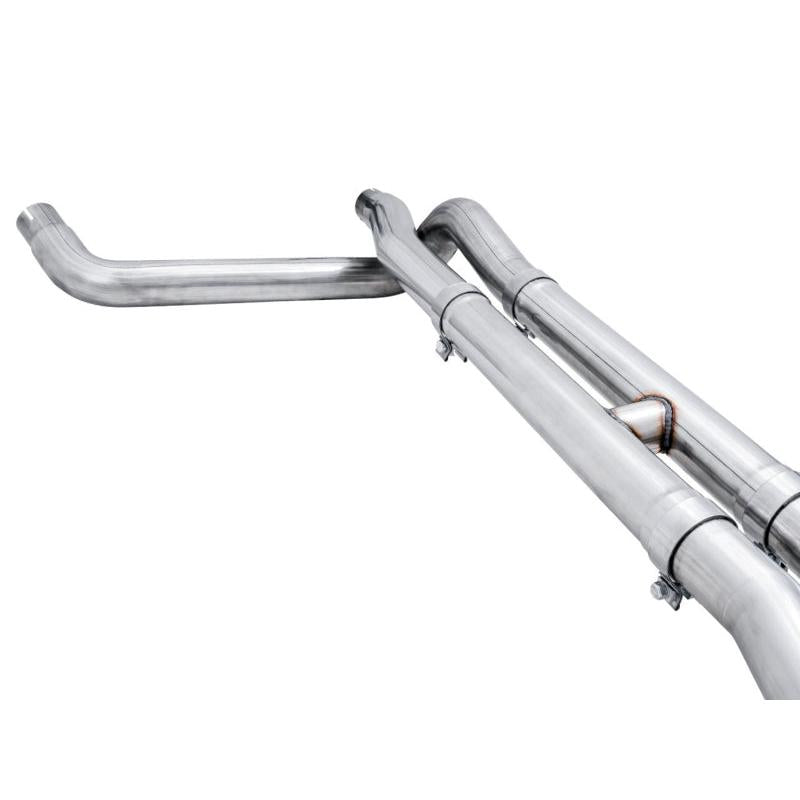 AWE Tuning 22-23 GMC Sierra 1500 AT4X 6.2L 0FG Catback Split Dual (Flat Bumper) - Diamond Black Tips-SR1 Performance