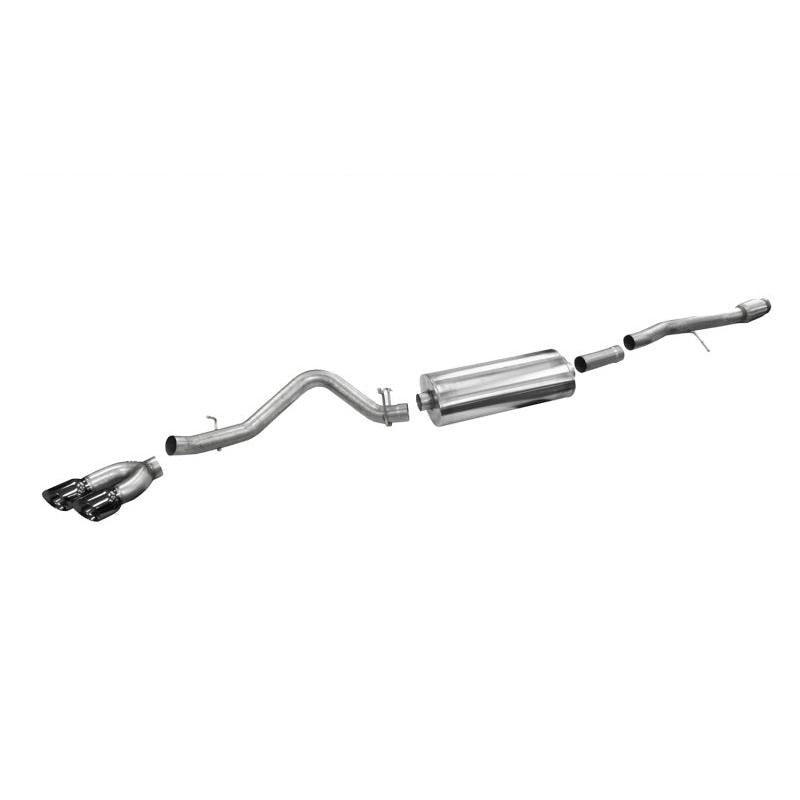 Corsa 2014-19 Sierra/Silverado 1500 Crew/Dbl / Short/Std. Bed 6.2L V8 Black Sport Single SideCB Exht-SR1 Performance