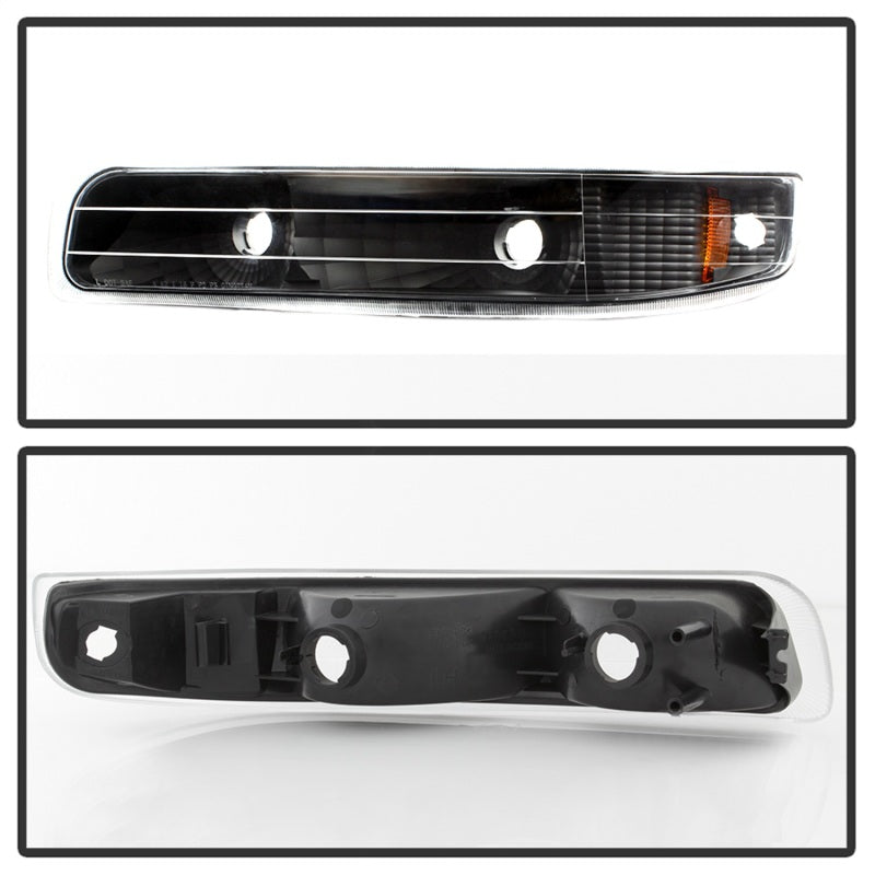 Xtune Chevy Silverado 99-02 Amber Reflector Bumper Lights Black CBL-JH-CS99-AM-BK-SR1 Performance