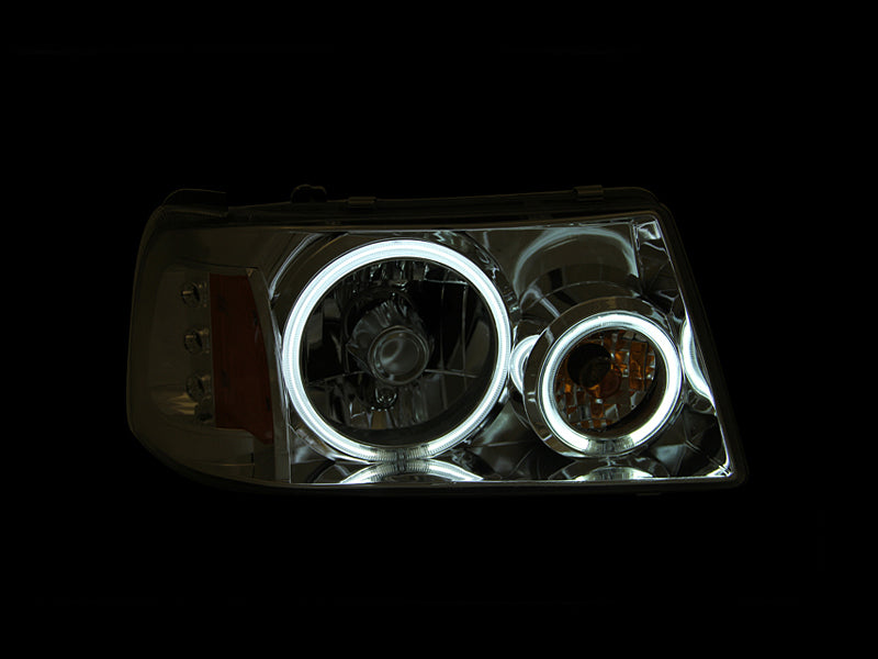 ANZO 2001-2011 Ford Ranger Projector Headlights w/ Halo Chrome (CCFL) 1 pc-SR1 Performance