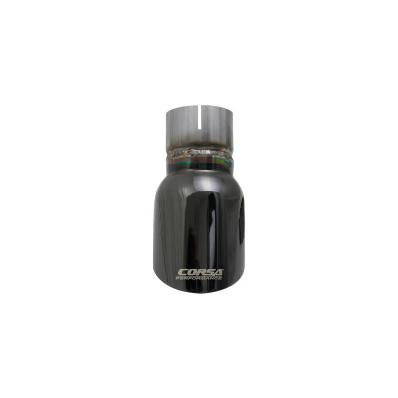 Corsa Single Universal 2.5in Inlet / 3.5in Outlet Black PVD Pro-Series Tip Kit-SR1 Performance