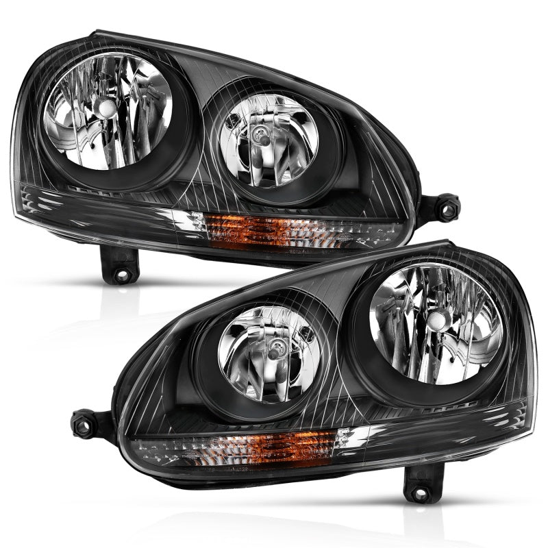 ANZO 2006-2009 Volkswagen Us Rabbit Crystal Headlight Black (Halogen Only)-SR1 Performance